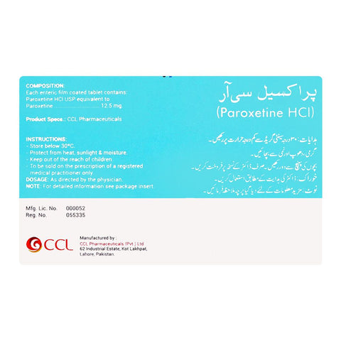 CCL Pharmaceuticals Paraxyl CR Tablet, 12.5mg, 30-Pack product image 2 - Bolanclinic