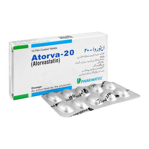 Pharmatec Atorva Tablet, 20mg, 10-Pack product image - Bolanclinic