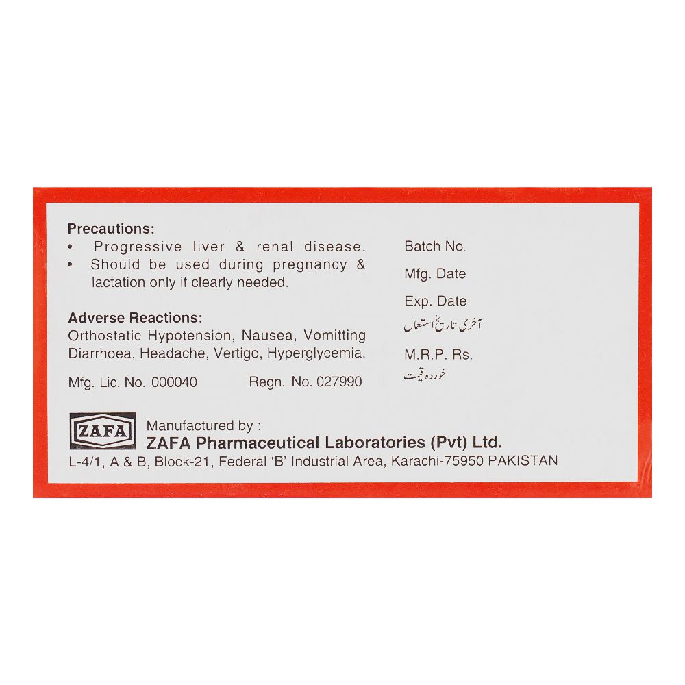 Zafa Pharmaceuticals Diuza Tablet, 25mg, 30-Pack product image 2 - Bolanclinic