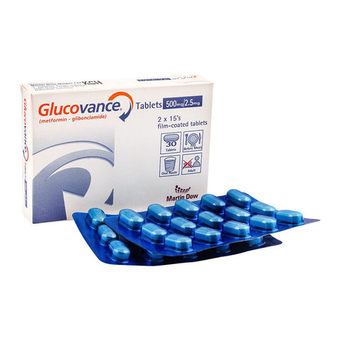 Martin Dow Glucovance Tablet, 500mg/2.5mg, 30-Pack product image - Bolanclinic