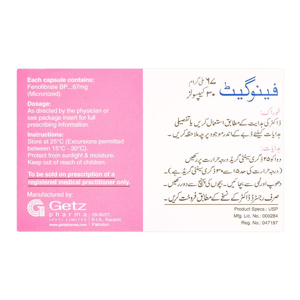 Get Pharma Fenoget Capsule, 67mg, 30-Pack product image 3 - Bolanclinic