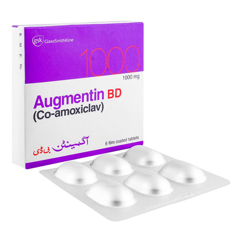 GSK Augmentin BD Tablet, 1000mg, 6-Pack product image - Bolanclinic