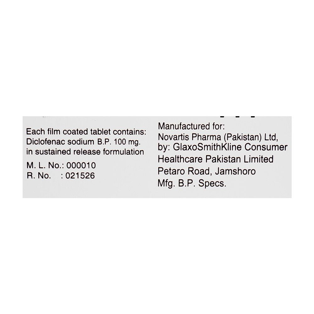 GSK Voltral SR Tablet, 100mg, 1-Strip product image 2 - Bolanclinic