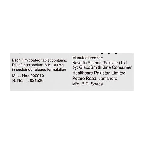 GSK Voltral SR Tablet, 100mg, 1-Strip product image 2 - Bolanclinic