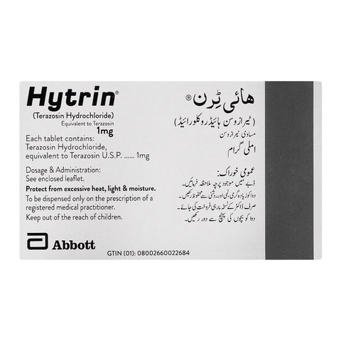Abbott Hytrin Tablet, 1mg, 1-Strip product image 2 - Bolanclinic