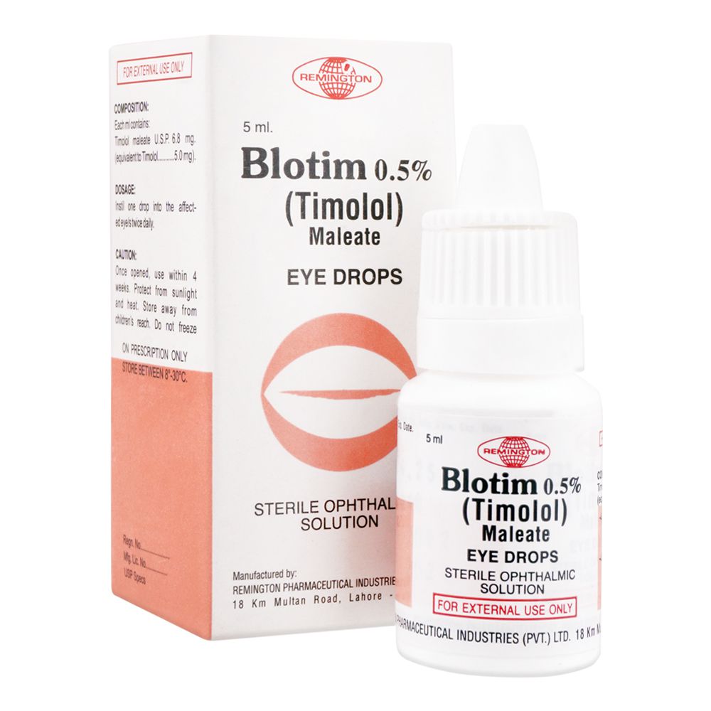 Remington Pharmaceuticals Blotim Eye Drops, 5ml product image - Bolanclinic