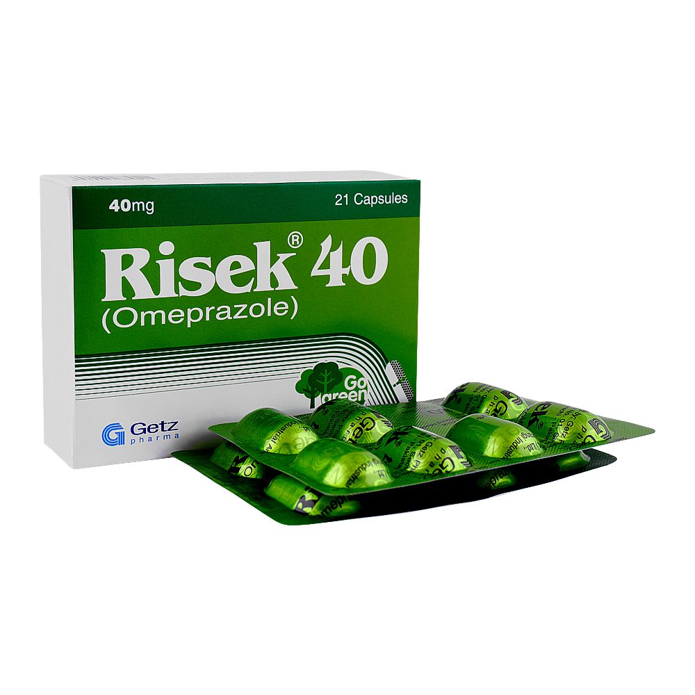 Getz Pharma Risek Capsule, 40mg, 1-Strip product image - Bolanclinic