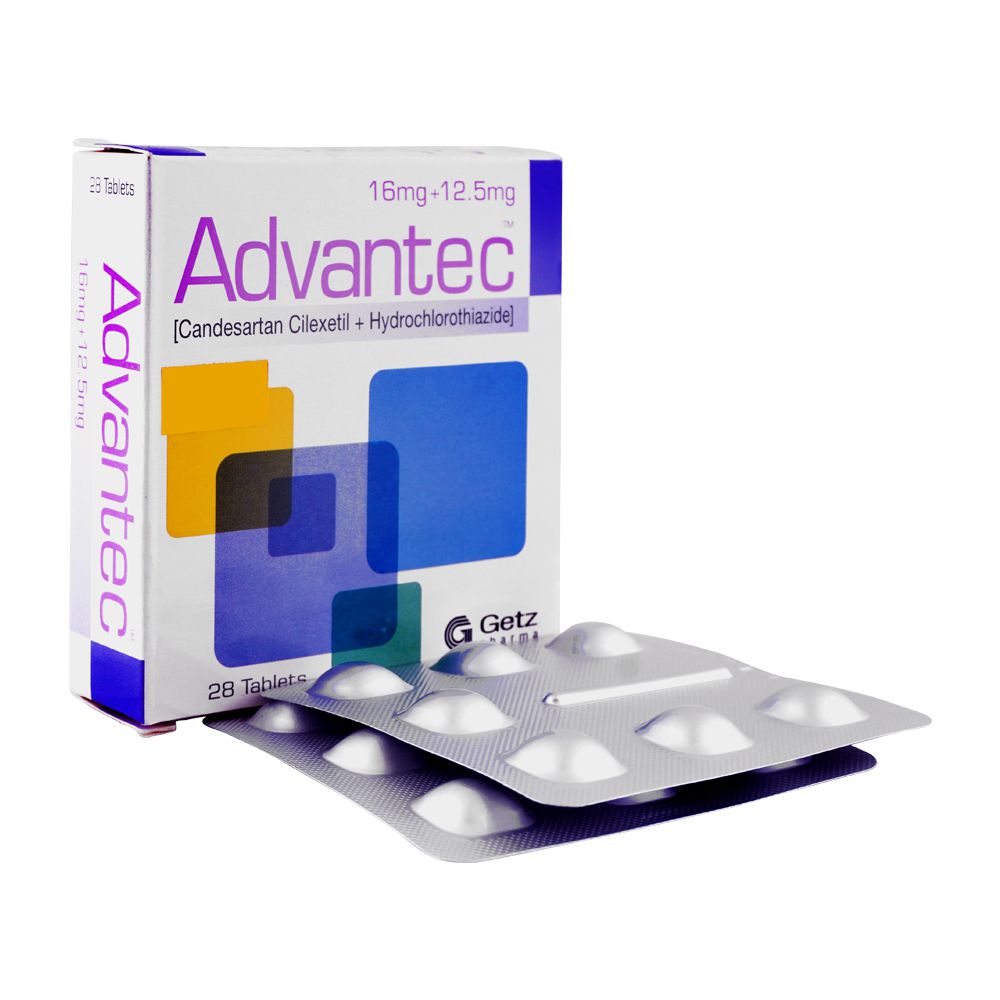 Getz Pharma Advantec Tablet, 16mg/12.5mg, 1-Strip product image - Bolanclinic