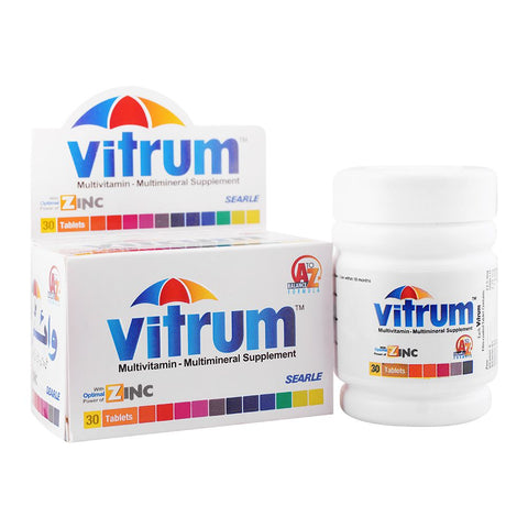 Searle Vitrum Tablet, Multivitamin & Multimineral Supplement, 30-Pack product image - Bolanclinic