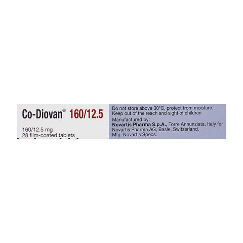 Novartis Pharmaceuticals Co-Diovan Tablet, 160mg/12.5mg, 1-Strip product image 5 - Bolanclinic