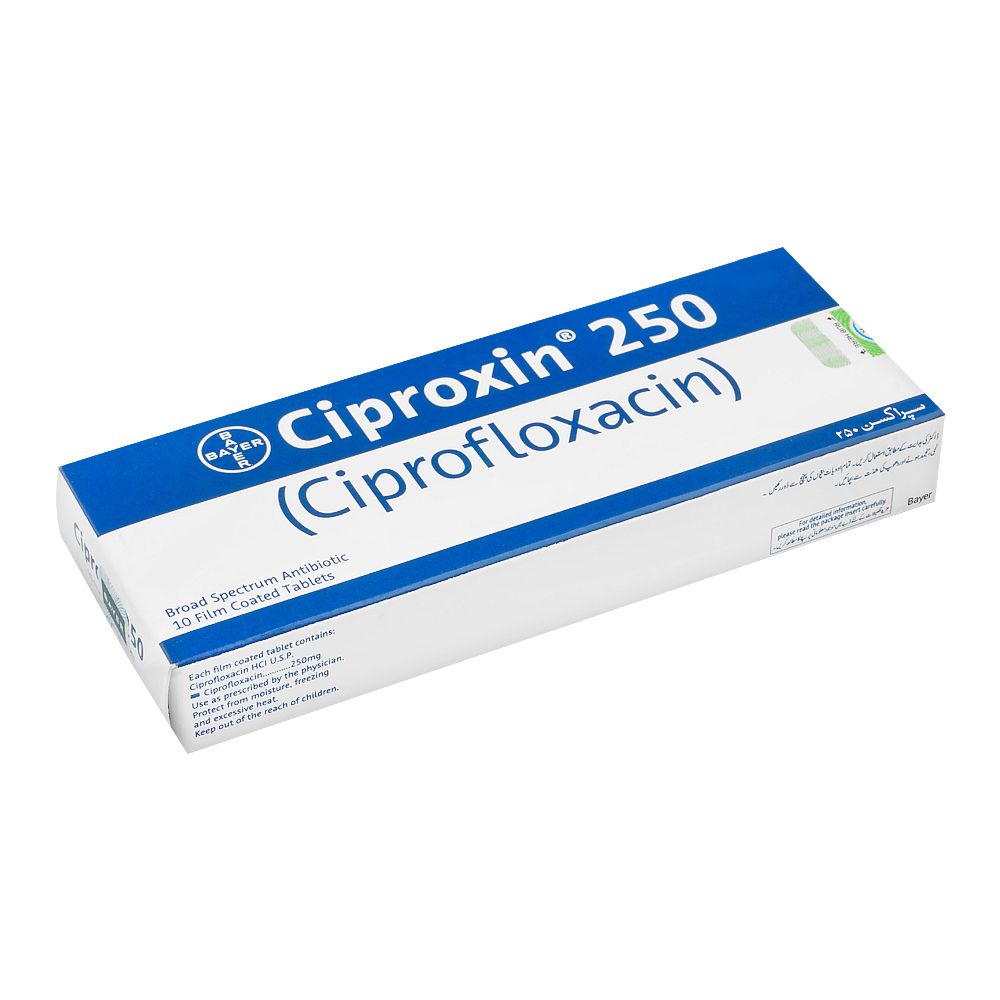 Bayer Pharmaceuticals Ciproxin Tablet, 250mg, 10-Pack product image - Bolanclinic