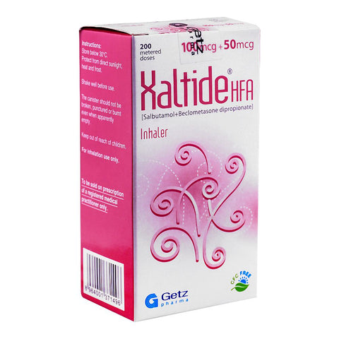 Getz Pharma Xaltide HFA Inhaler, 100mcg+50mcg, 200 Metered Doses product image 2 - Bolanclinic