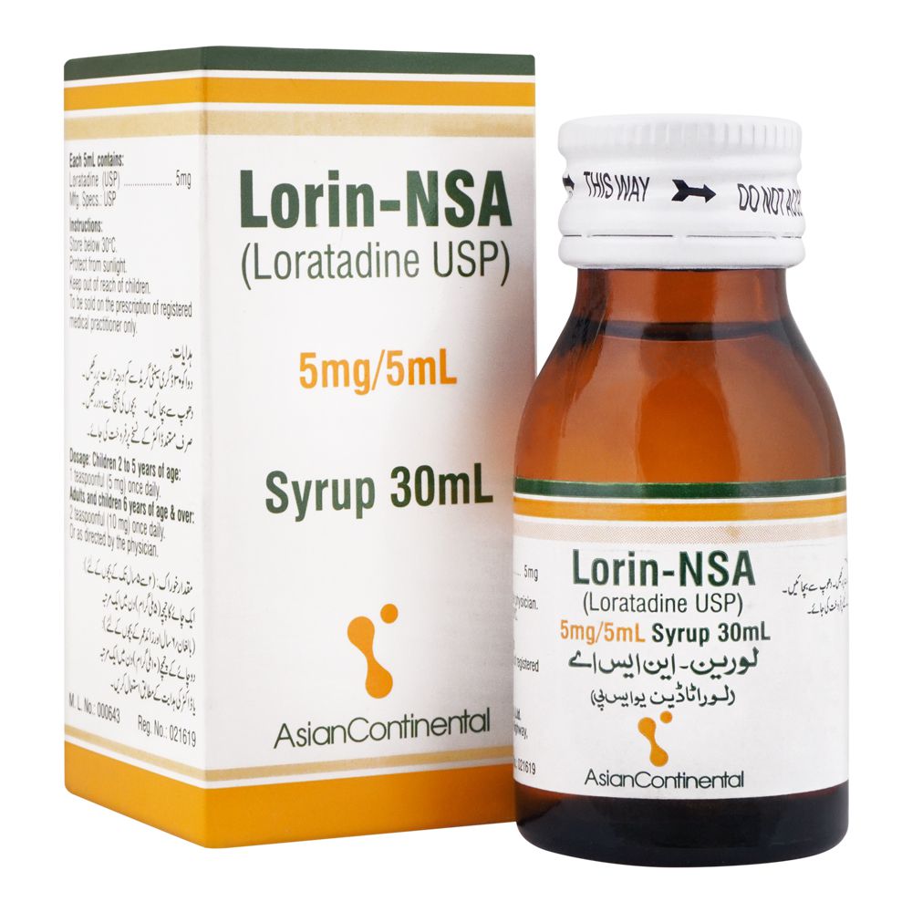 AsianContinental Lorin-NSA Syrup, 5mg/5ml, 30ml product image - Bolanclinic