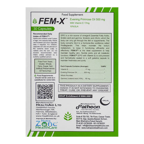 Nutra Zone Healthcare Fem-X Capsule, 30-Pack product image 2 - Bolanclinic