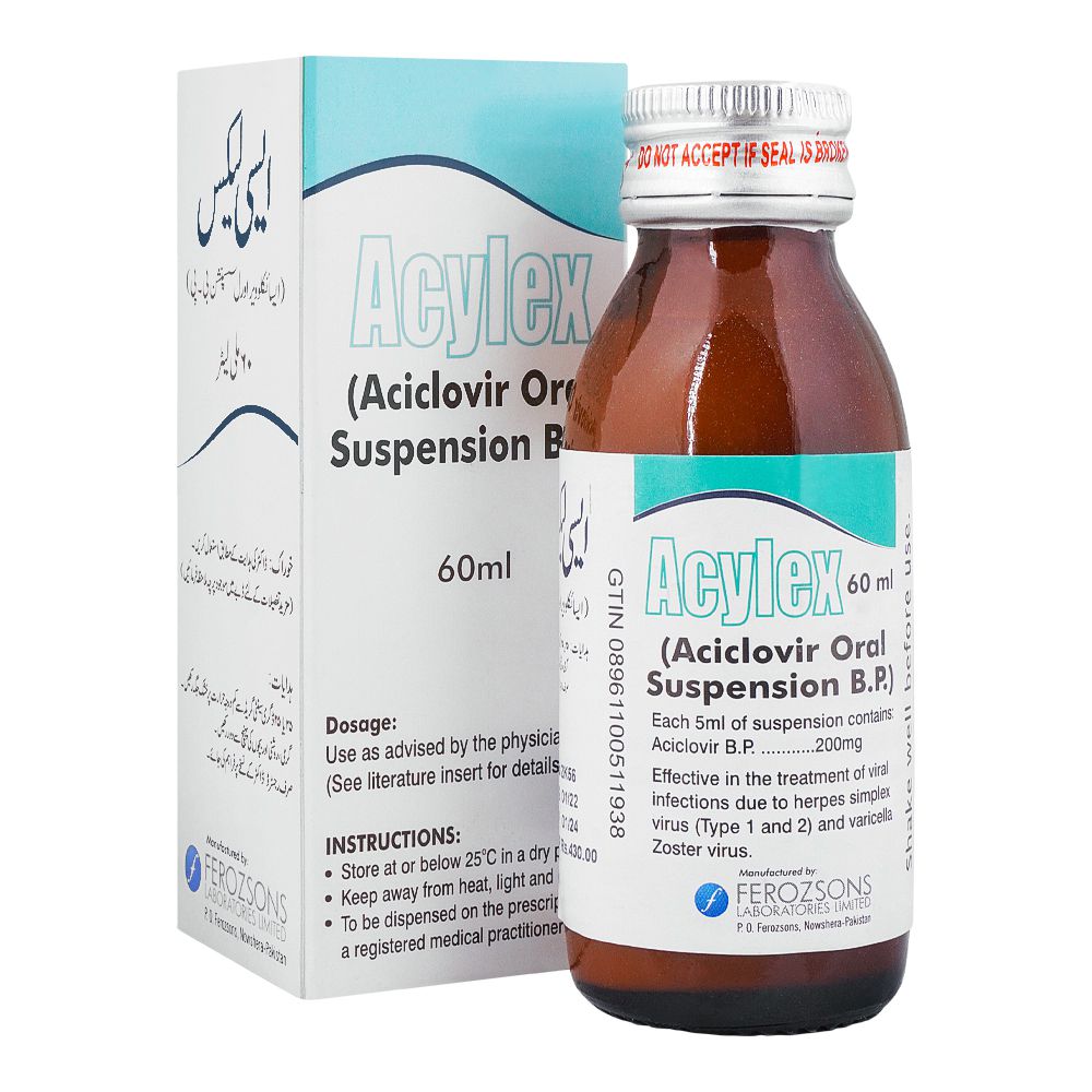 Ferozsons Laboratories Acylex Suspension, 60ml product image - Bolanclinic