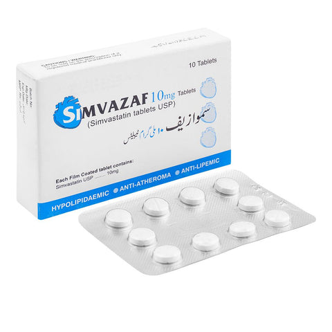 Zafa Pharmaceuticals Simvazaf Tablet, 10mg, 10-Pack product image - Bolanclinic