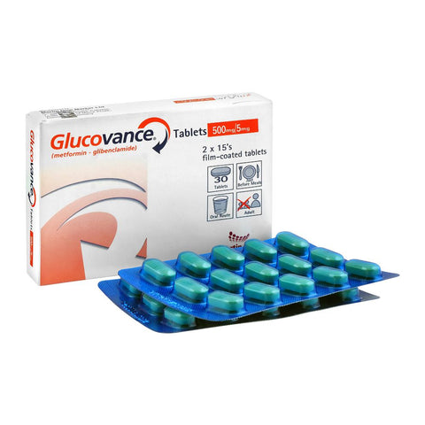 Martin Dow Glucovance Tablet, 500mg/5mg, 30-Pack product image - Bolanclinic