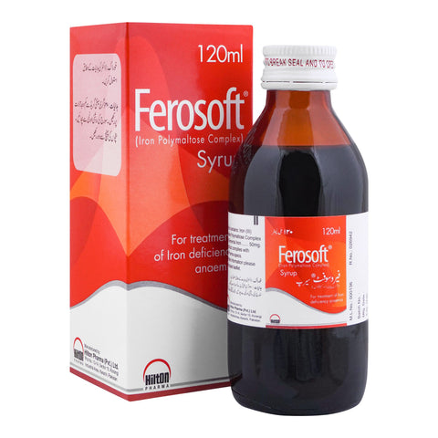 Hilton Pharma Ferosoft Syrup, For Treatment Of Iron Deficiency Anaemia, 120ml product image - Bolanclinic