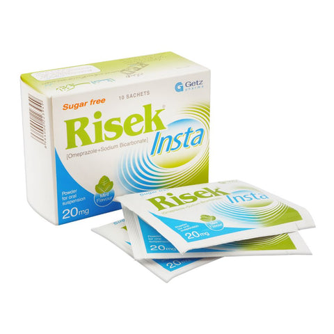 Getz Pharma Risek Insta Sugar-Free Sachet, 20mg, 10-Pack product image 2 - Bolanclinic