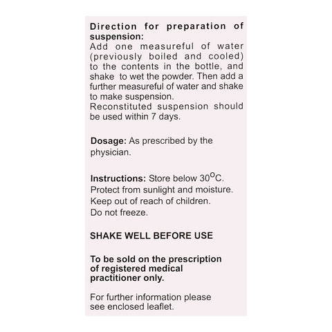 Hilton Pharma Cefim 100mg Suspension, 30ml product image 5 - Bolanclinic