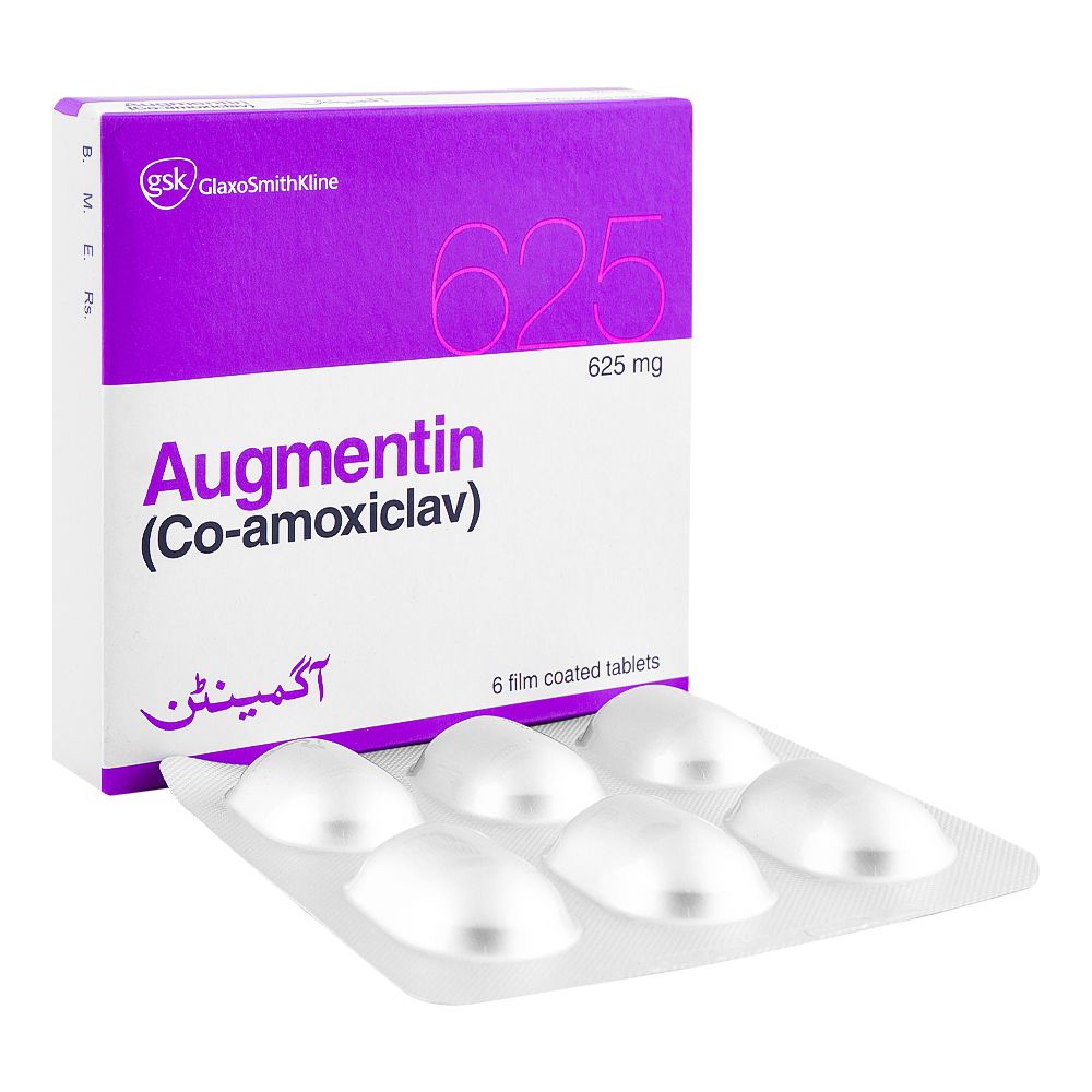 GSK Augmentin Tablet, 625mg, 6-Pack product image - Bolanclinic