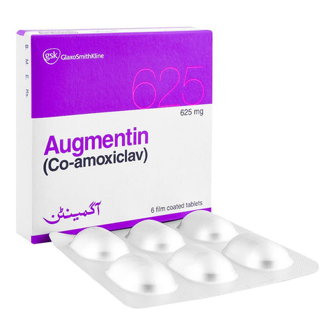 GSK Augmentin Tablet, 625mg, 6-Pack product image - Bolanclinic