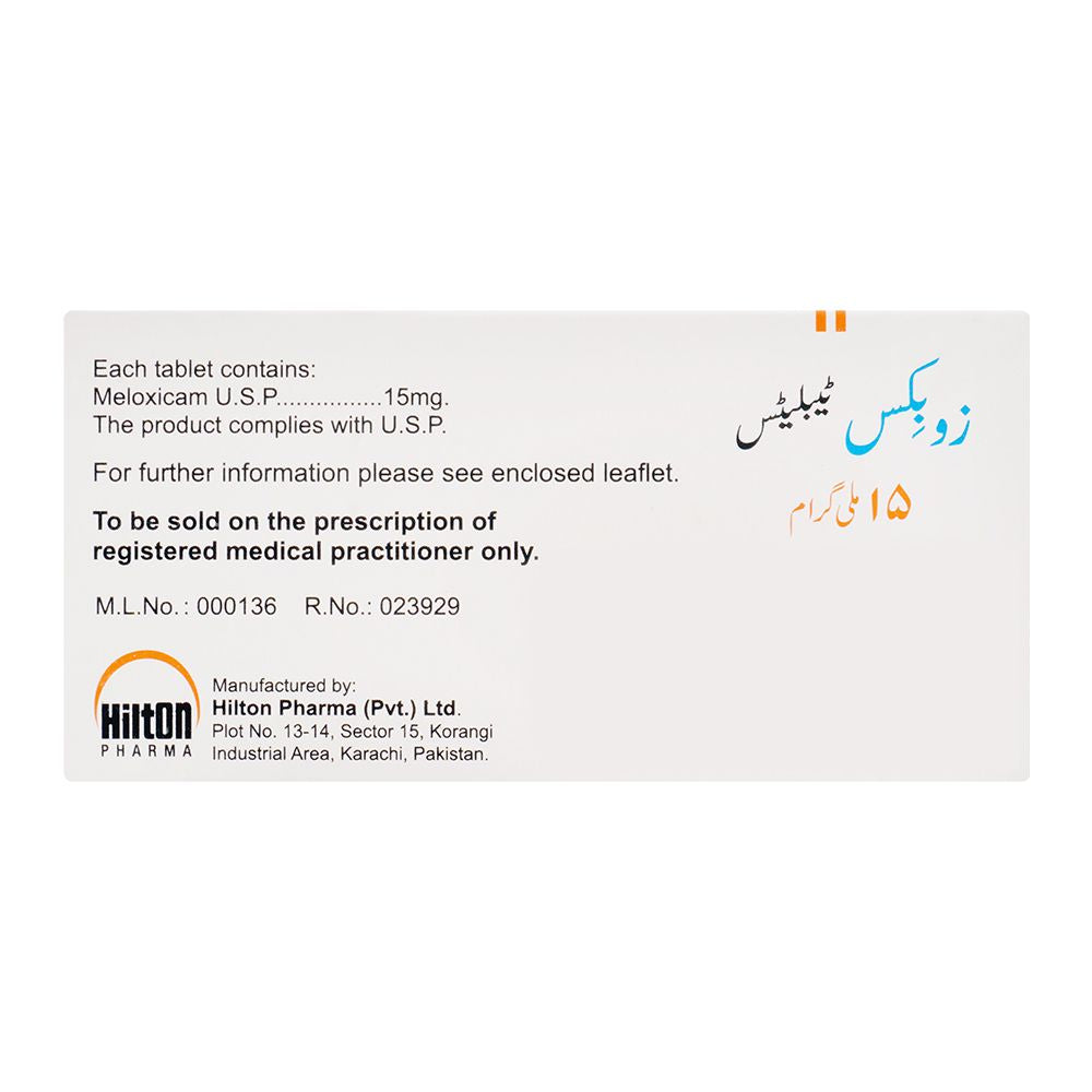 Hilton Pharma Xobix Tablet, 15mg, 10-Pack product image 2 - Bolanclinic
