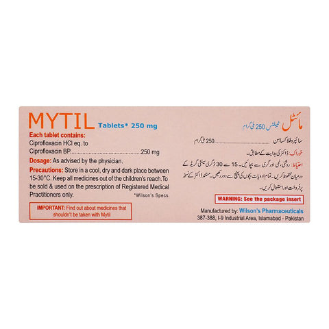 Wilson's Pharmaceuticals Mytil Tablet, 250mg, 10-Pack product image 2 - Bolanclinic