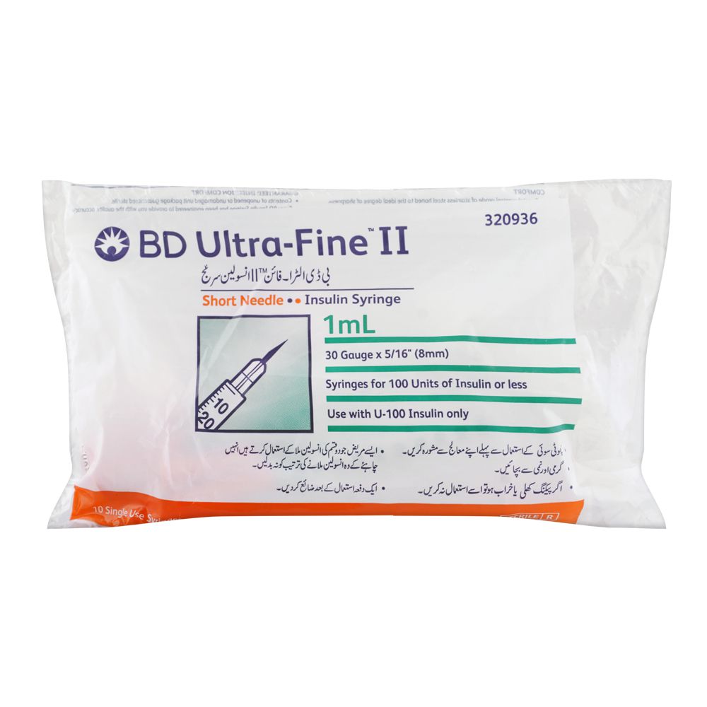 BD Syringe Insuline Ultra Fine, 1ml, 10-Pack product image - Bolanclinic