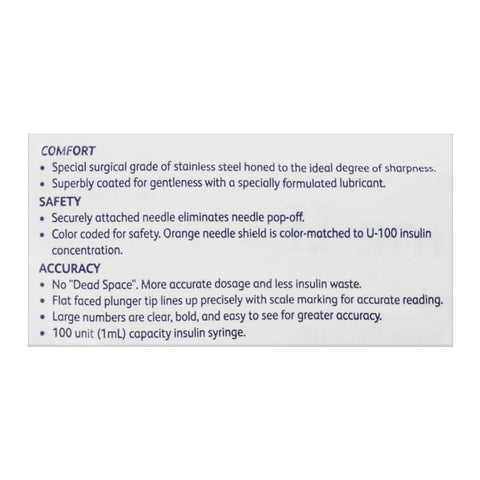 BD Syringe Insuline Ultra Fine, 1ml, 10-Pack product image 4 - Bolanclinic