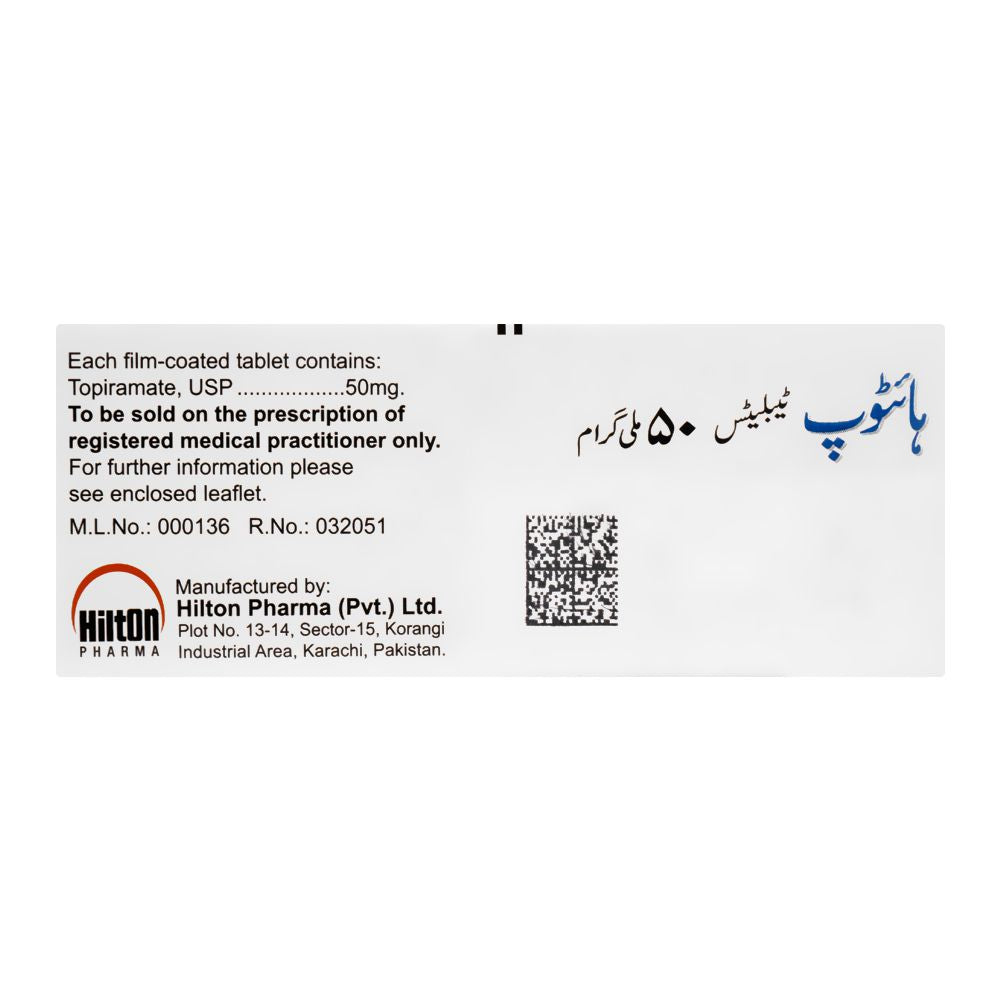 Hilton Pharma Hitop Tablet, 50mg, 1-Strip product image 2 - Bolanclinic