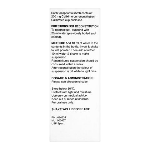 Barrett Hodgson Cefspan DS Syrup, 200mg/5ml, 30ml product image 3 - Bolanclinic