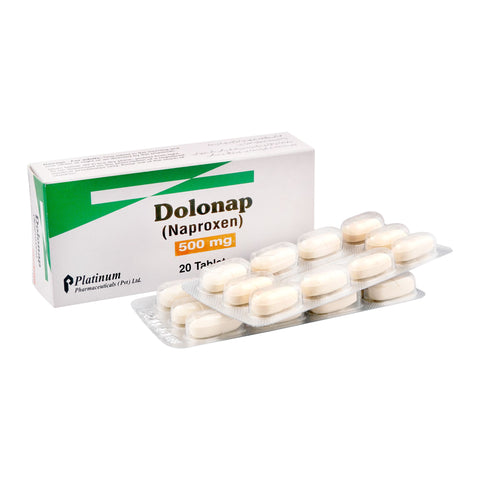 Platinum Pharmaceuticals Dolonap Tablet, 500mg, 20-Pack product image - Bolanclinic