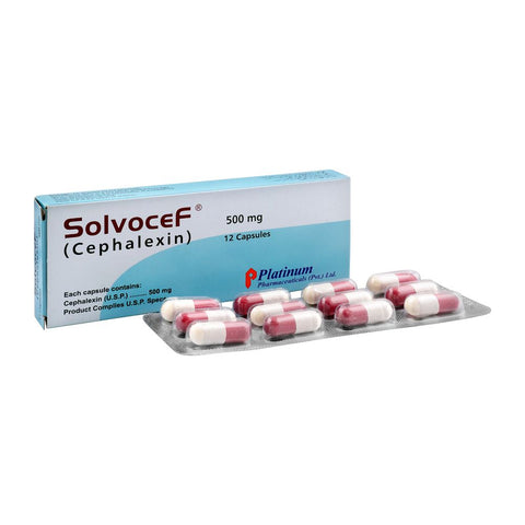 Platinum Pharmaceuticals Solvocef Capsule, 500mg, 12-Pack product image - Bolanclinic