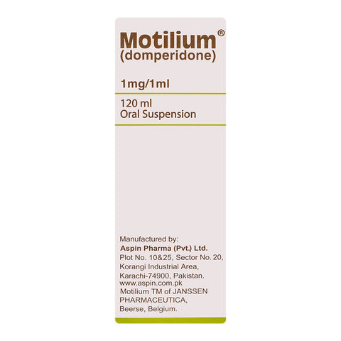 Aspin Pharma Motilium Oral Suspension, 1mg/1ml, 120ml product image 2 - Bolanclinic