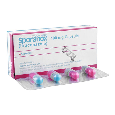Aspin Pharma Sporanox Capsule, 100mg, 4-Pack product image - Bolanclinic