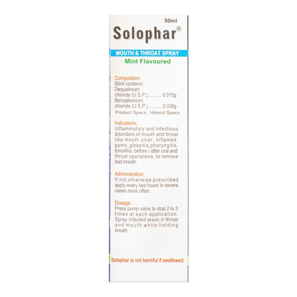 Himont Pharmaceuticals Solophar Oral Spray, 50ml product image 2 - Bolanclinic