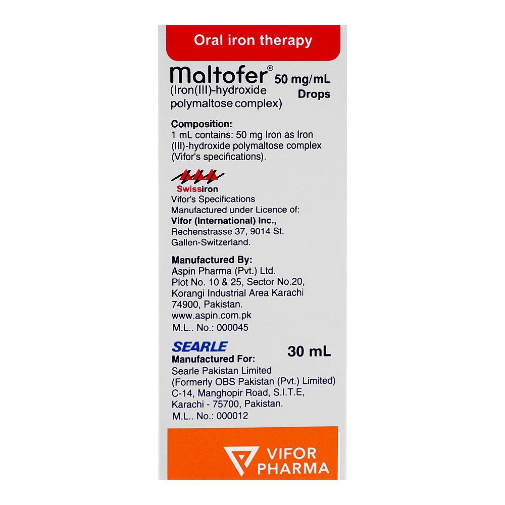 Searle Maltofer Drops, 30ml product image 2 - Bolanclinic