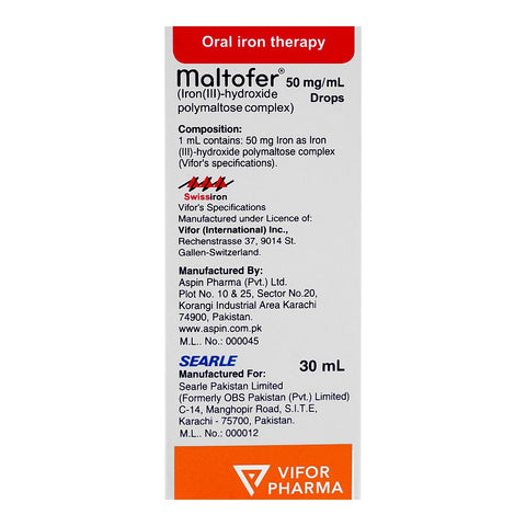 Searle Maltofer Drops, 30ml product image 2 - Bolanclinic