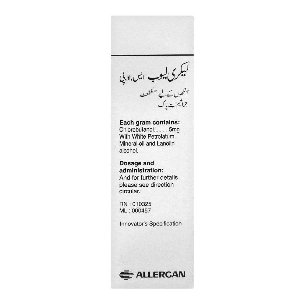Barrett Hodgson Lacri-Lube S.O.P Lubricating Eye Ointment, 3.5g product image 3 - Bolanclinic