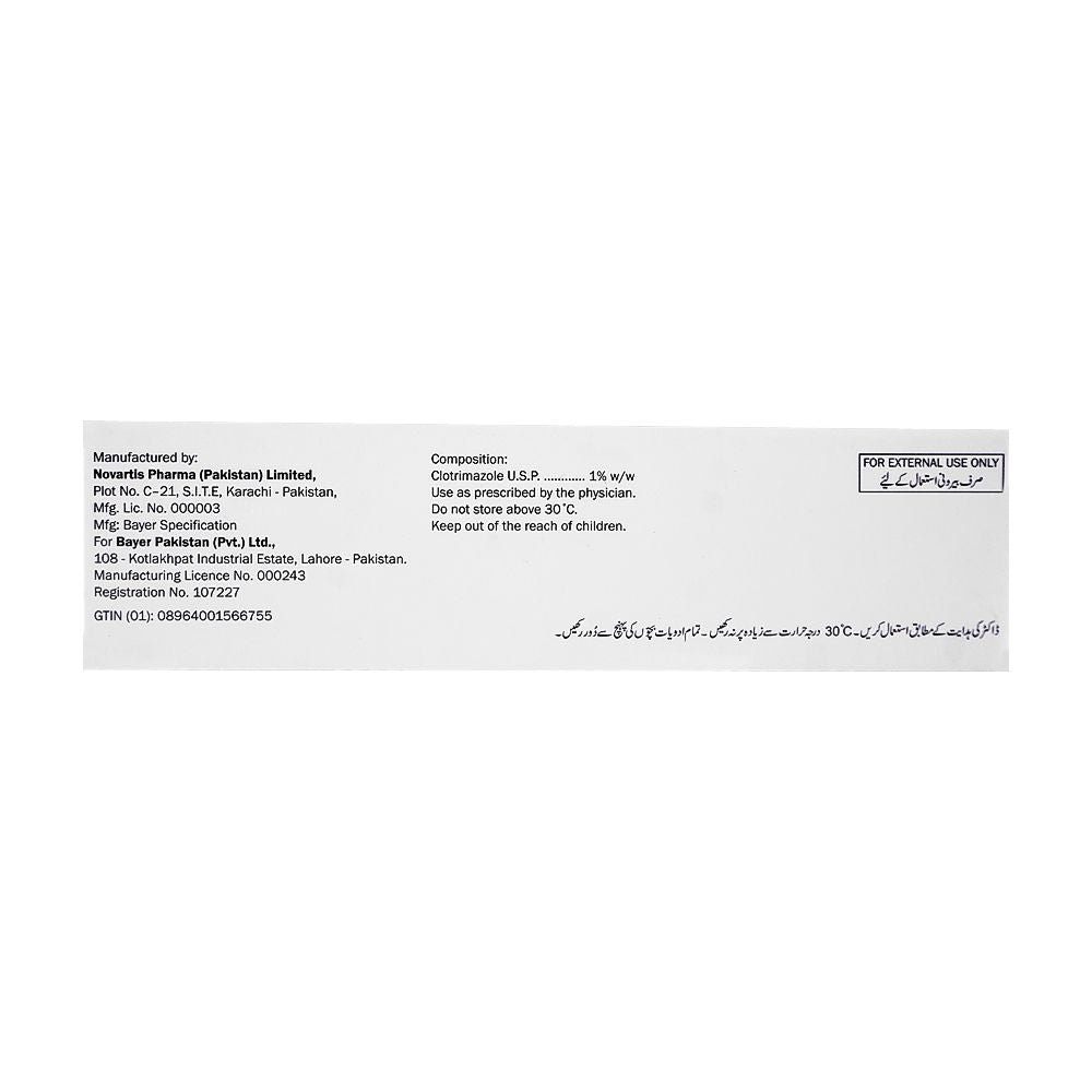 Bayer Pharmaceuticals Canesten Clotrimazole Cream, 20g product image 3 - Bolanclinic