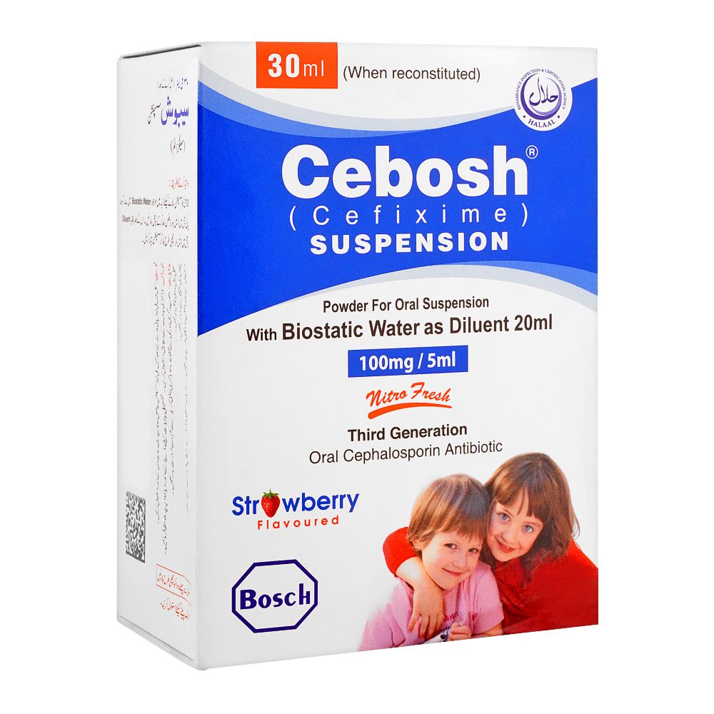 Bosch Pharmaceuticals Cebosh Suspension, 100mg/5ml, 30ml product image - Bolanclinic
