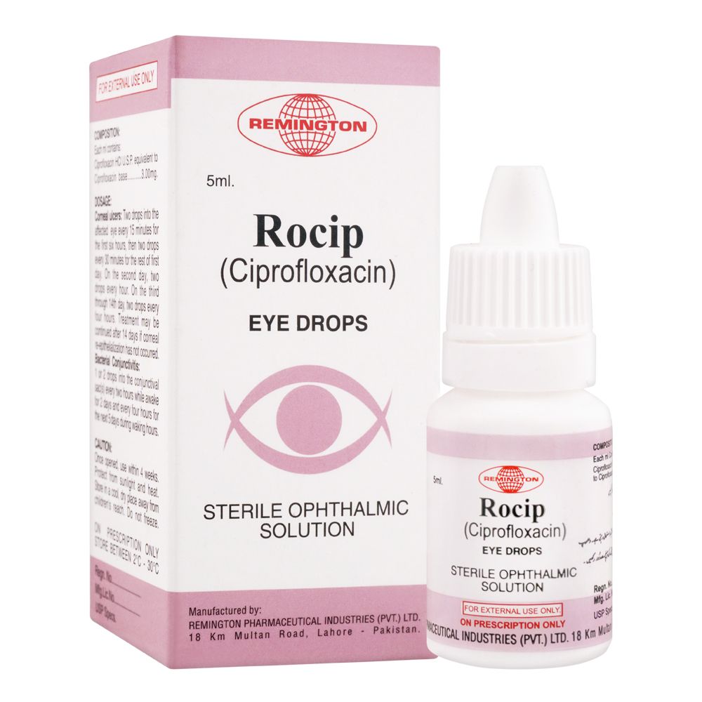 Remington Pharmaceuticals Rocip Eye Drops, 5ml product image - Bolanclinic