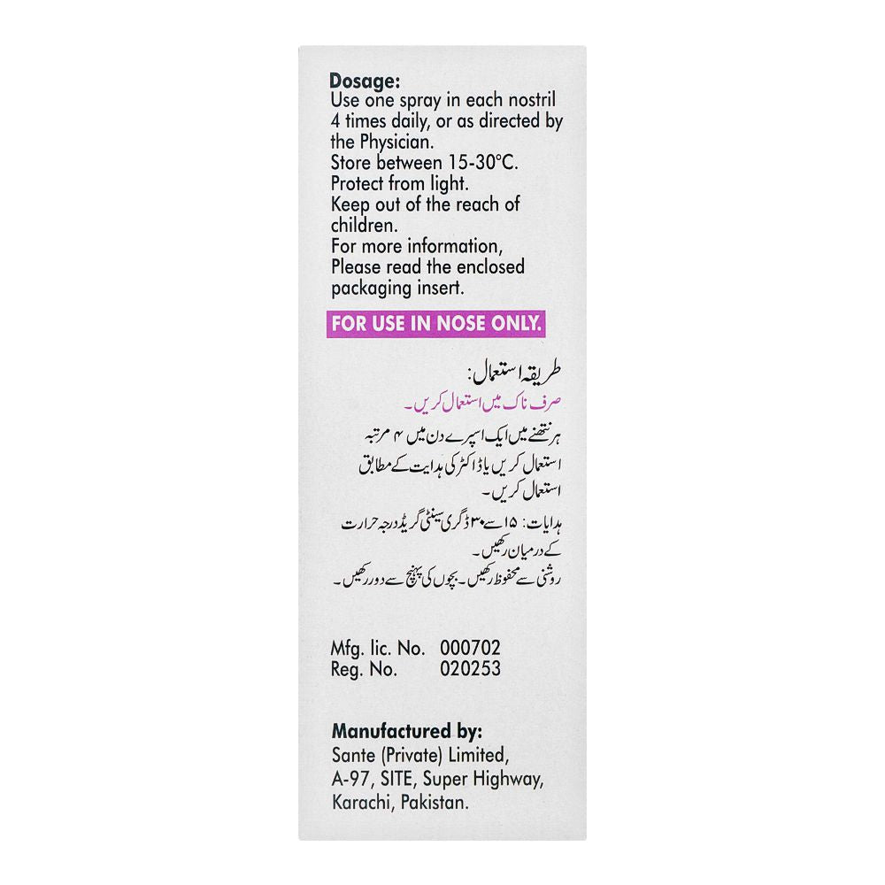 Sante Pharma Oxycrom Nasal Spray, 15ml product image 2 - Bolanclinic