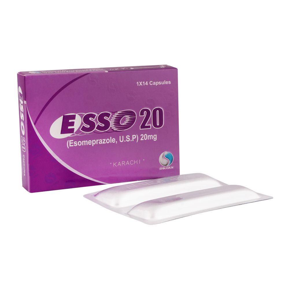 Shaigan Pharmaceuticals Esso Capsules, 20mg, 14-Pack product image - Bolanclinic