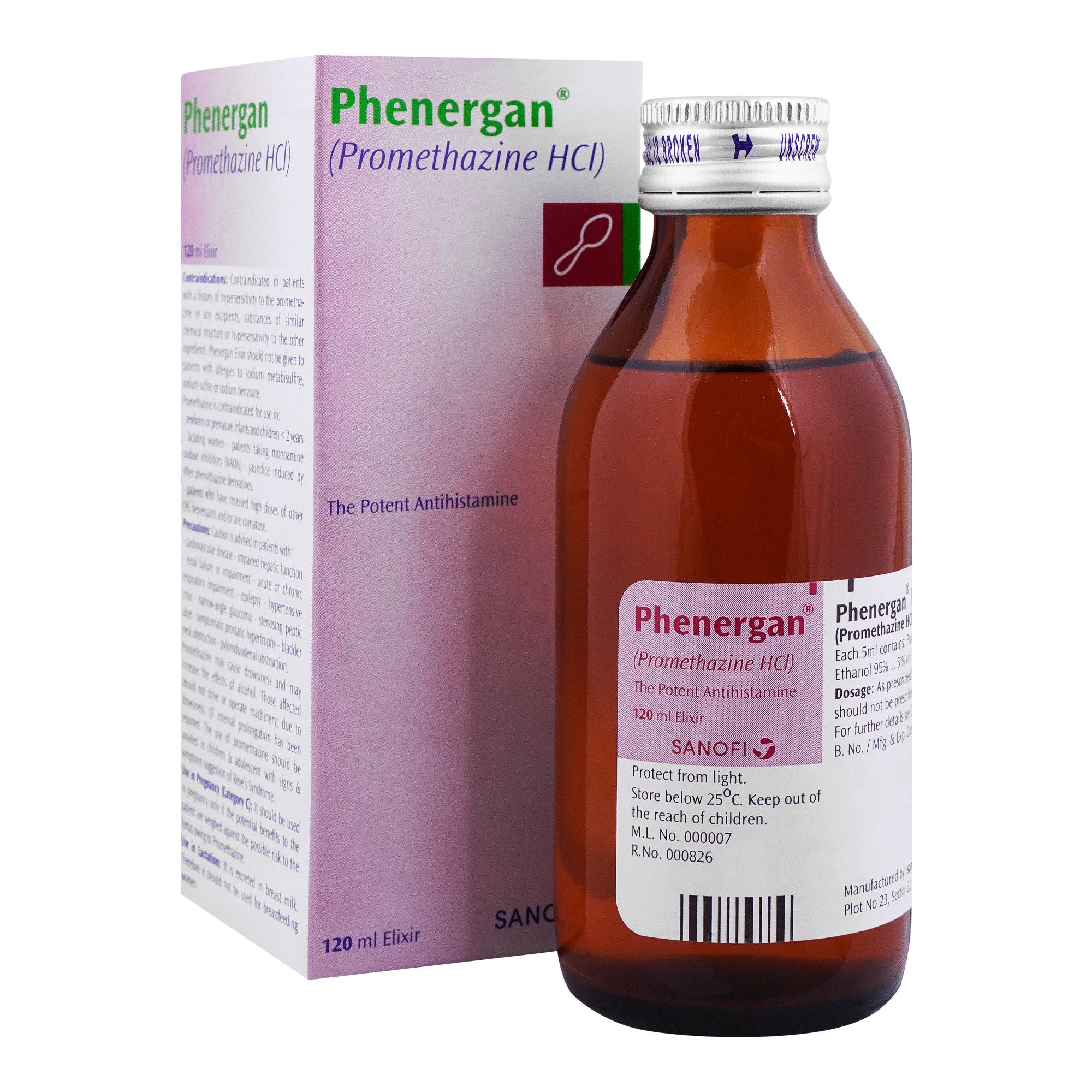 Phenergan Elixir, 120ml product image - Bolanclinic