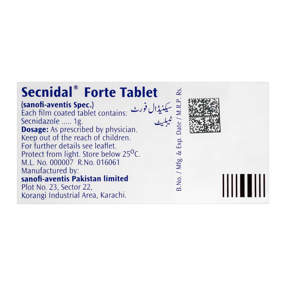 Secnidal Forte Tablet, 2-Pack product image 2 - Bolanclinic