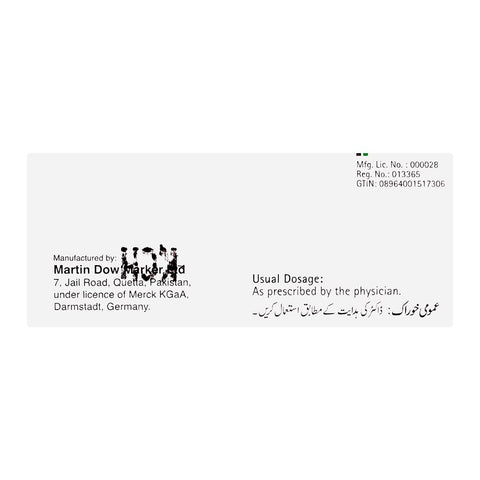 Martin Dow Glucophage Tablet, 250mg, 1-Strip product image 3 - Bolanclinic