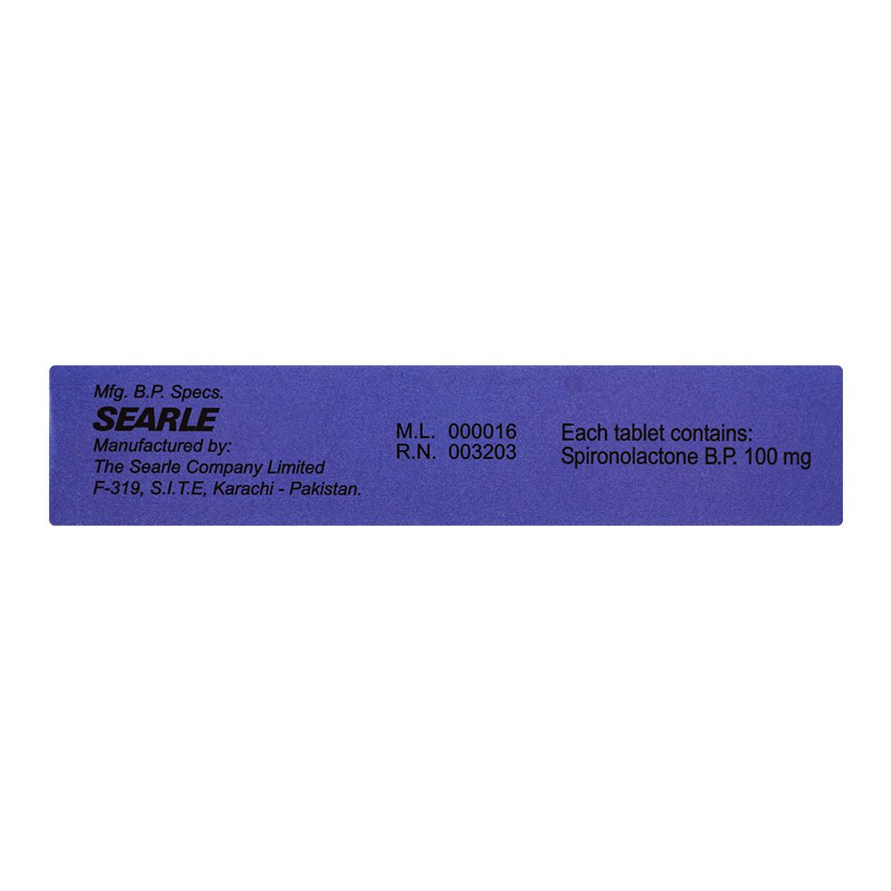 Searle Aldactone Tablet, 100mg, 10-Pack product image 3 - Bolanclinic