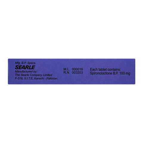 Searle Aldactone Tablet, 100mg, 10-Pack product image 3 - Bolanclinic